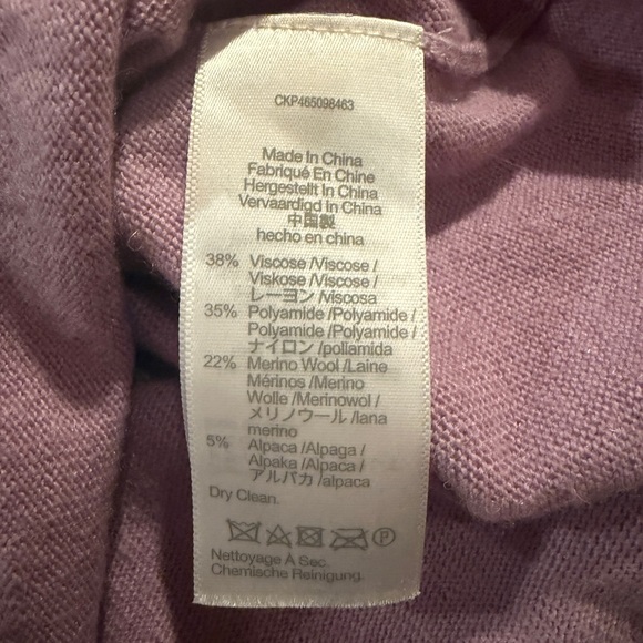 Madewell Lavender Mock Turtleneck Sweater M Soft Girl Coquette Chic Lightweight - Picture 8 of 11